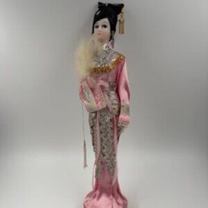 Beautiful Antique Collectible Asian Oriental Doll with Traditional Clothing